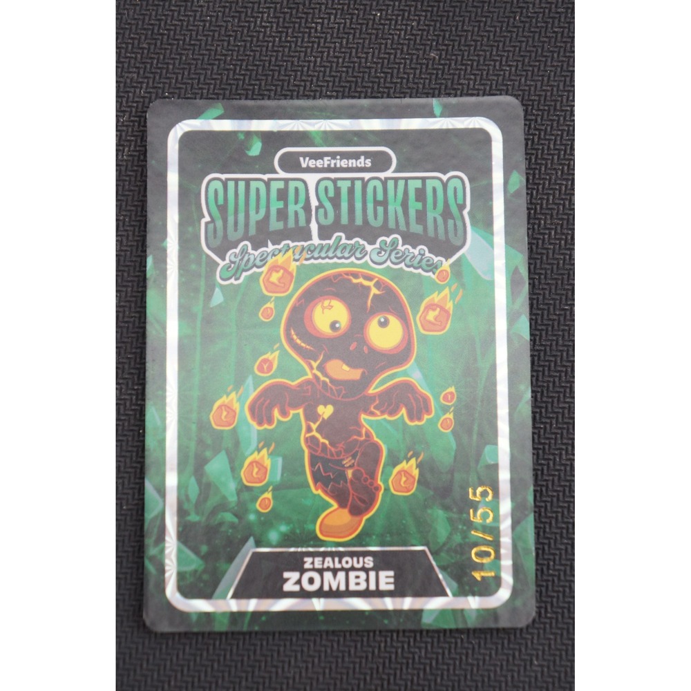 VeeFriends Super Stickers Zealous Zombie Spectacular Series 10/55 Lava‎ Emerald